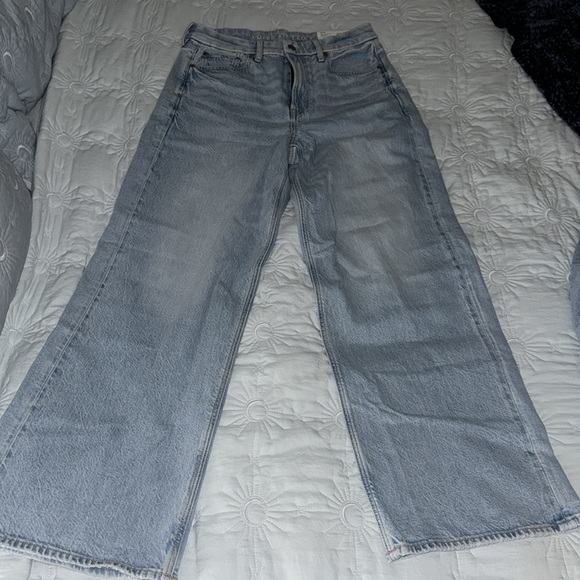 American Eagle size 8 baggy straight curvy jeans - Picture 3 of 5